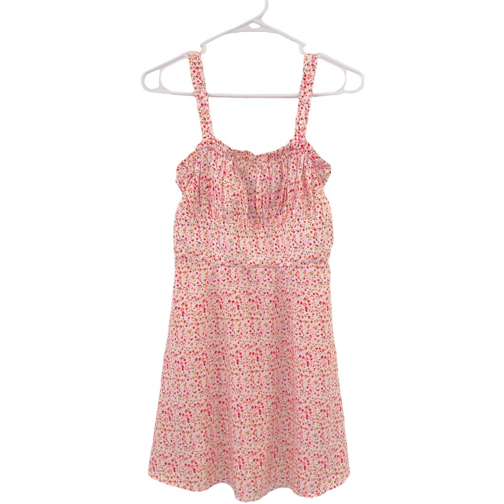 NWOT Trixxi Floral Ruffle Trim Smocked Sundress Size Small